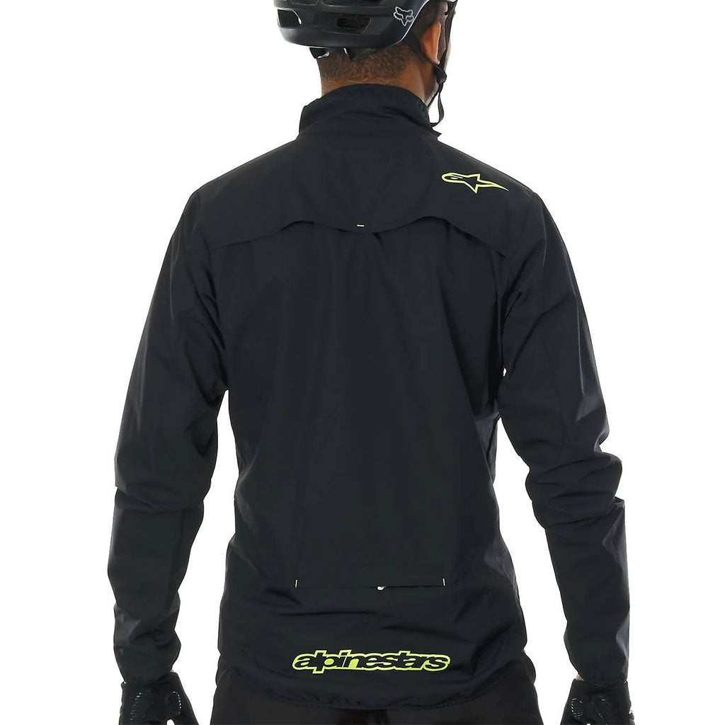 Chaqueta Cortavientos Alpinestars Descender Negro-Amarillo Ácido