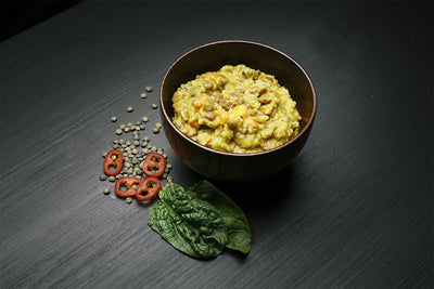 Couscous con lentejas y espinacas (Vegetariano)  · REAL Turmat